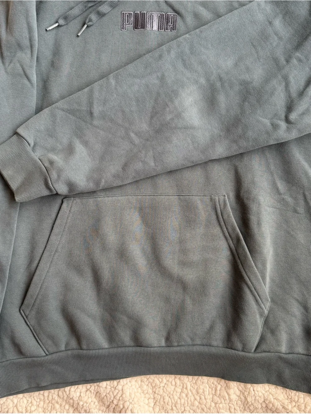 Puma Oversized Muted Sage Green Hoodie XL